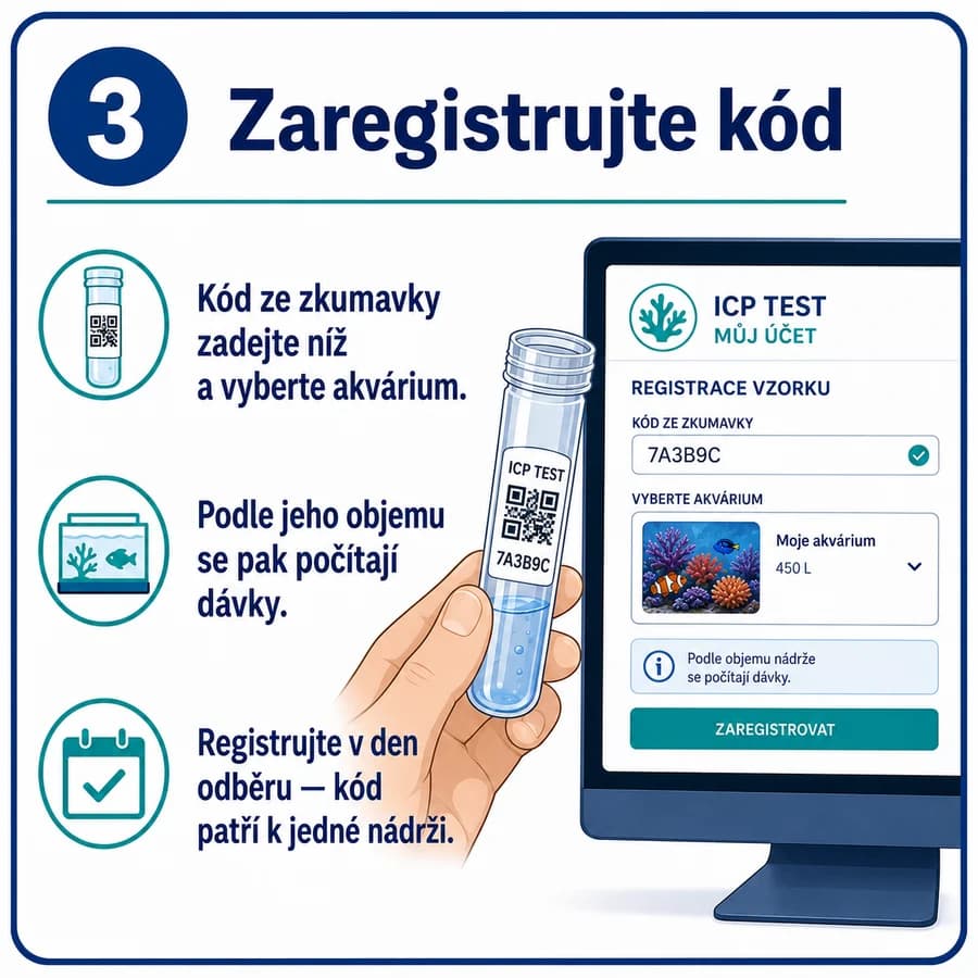 Krok 3 — Zaregistrujte kód