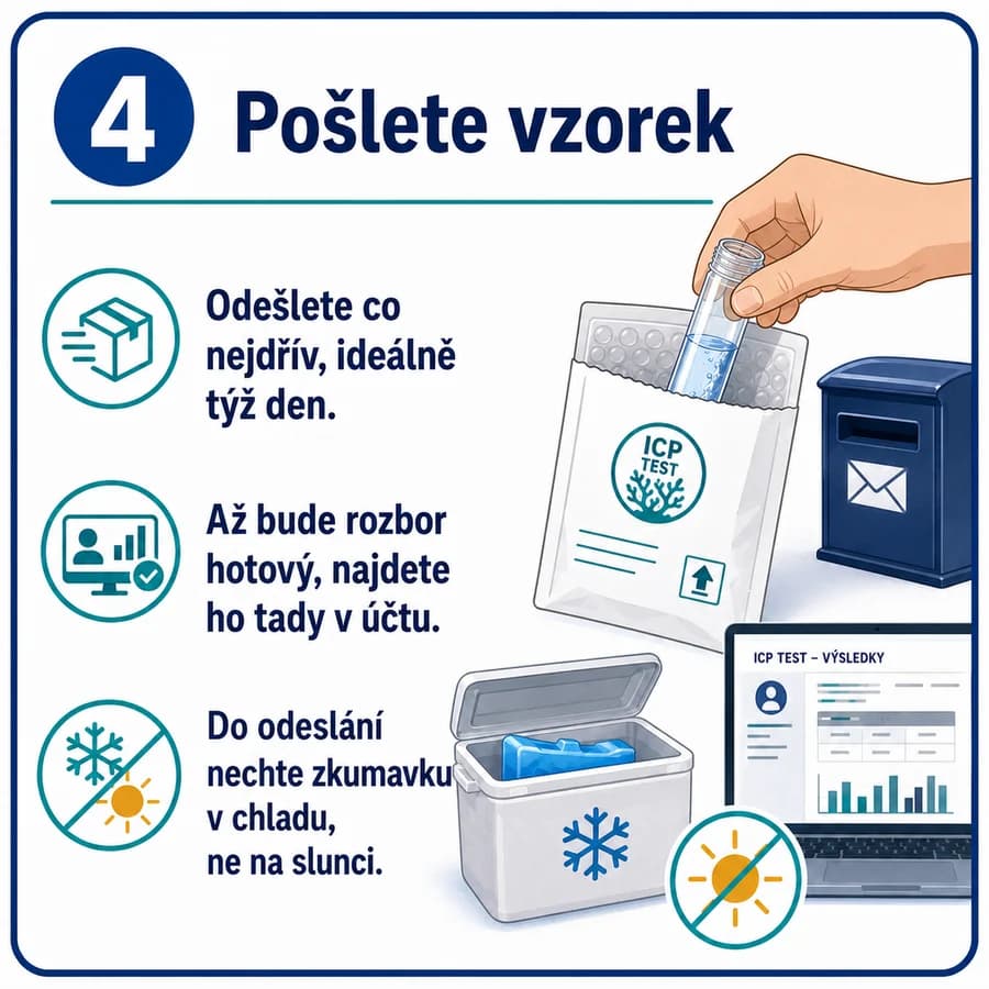 Krok 4 — Pošlete vzorek